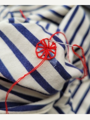 Visible mending T-shirts en sweaters