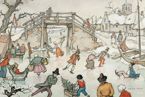 anton-pieck-ijspret-kerstkaart-1